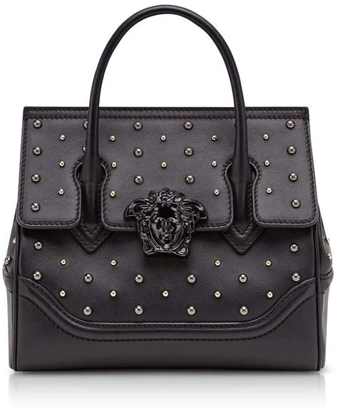 versace black empire bag|Versace leather handbags.